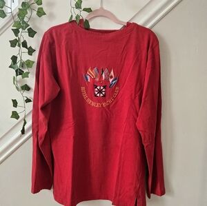 ❤️VTG RARE 90s Abercrombie & Fitch Nautical Henley Shirt